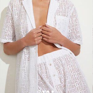 Negative Underwear Eyelet White Swim Coverup